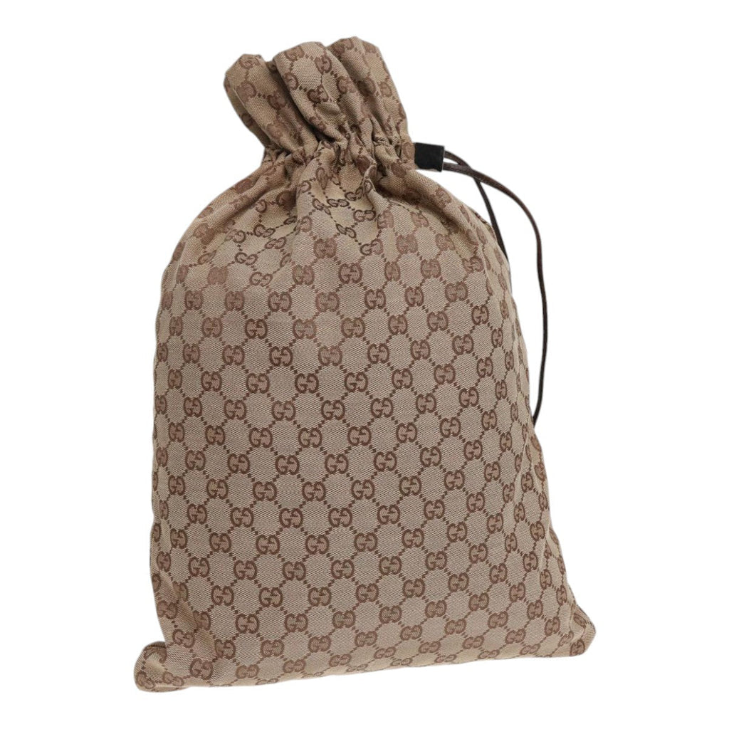 GUCCI Drawstring Bag GG Canvas Beige 014 1135 hk1558