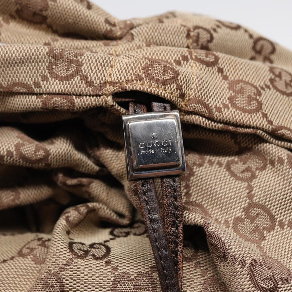 GUCCI Drawstring Bag GG Canvas Beige 014 1135 hk1558