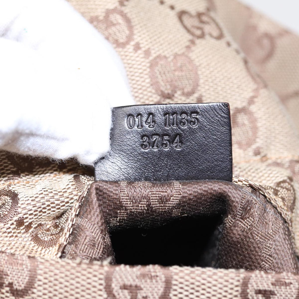 GUCCI Drawstring Bag GG Canvas Beige 014 1135 hk1558