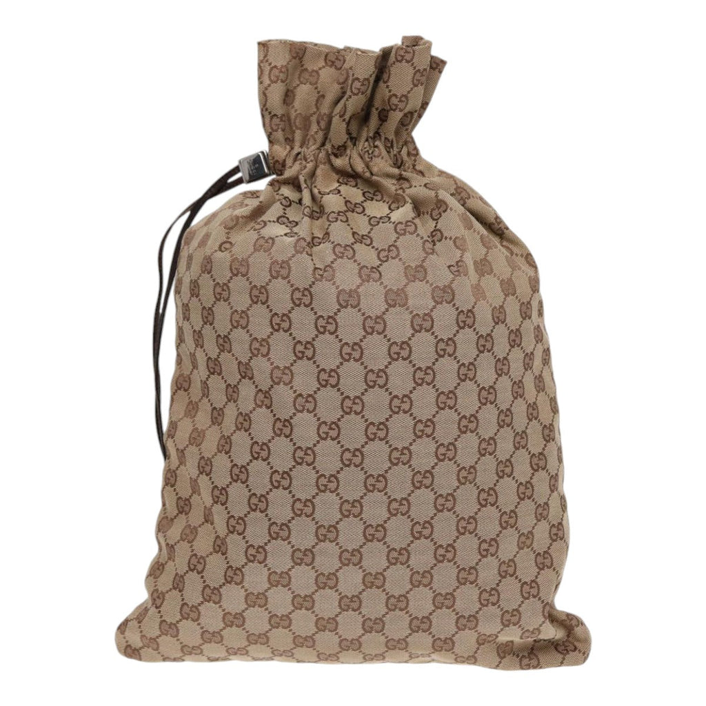 GUCCI Drawstring Bag GG Canvas Beige 014 1135 hk1558