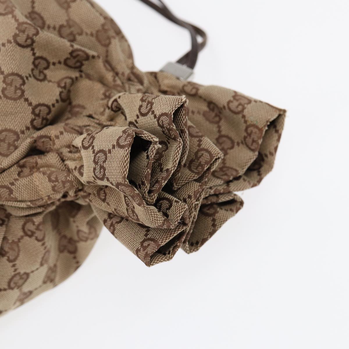 GUCCI Drawstring Bag GG Canvas Beige 014 1135 hk1558