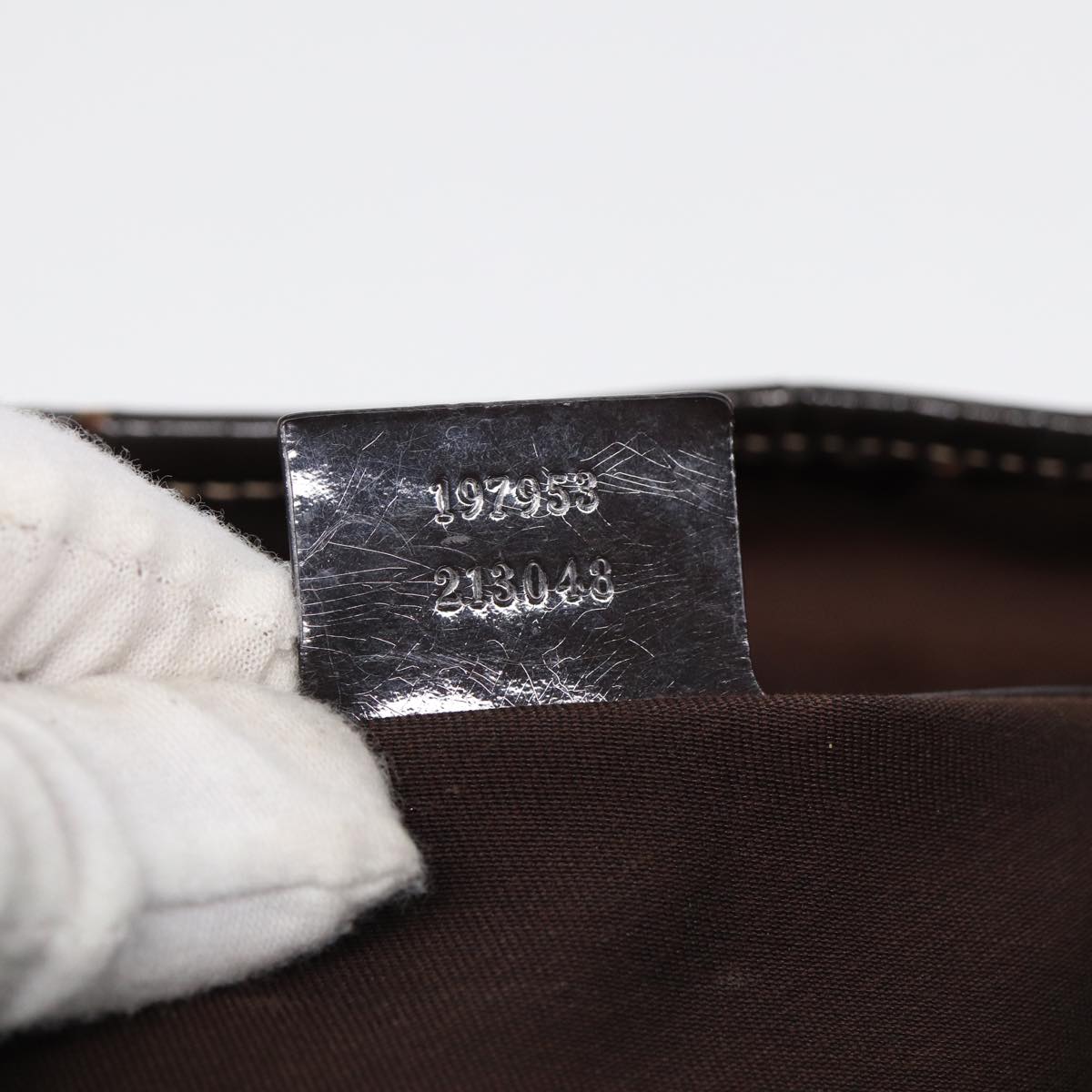 GUCCI GG Supreme Tote Bag PVC Leather Beige Silver 197953 hk1559