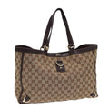 GUCCI GG Canvas Tote Bag Beige Gold 141472 hk1561