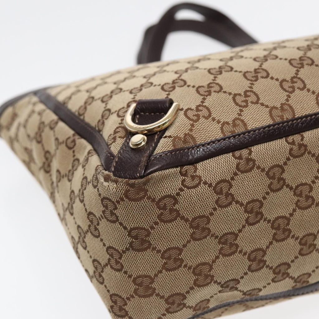GUCCI GG Canvas Tote Bag Beige Gold 141472 hk1561