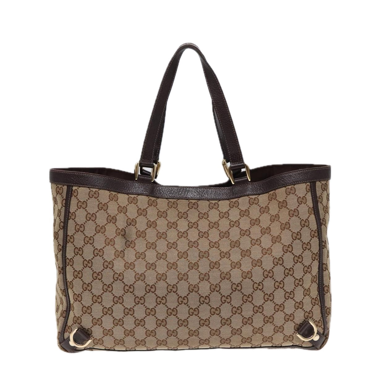 GUCCI GG Canvas Tote Bag Beige Gold 141472 hk1561