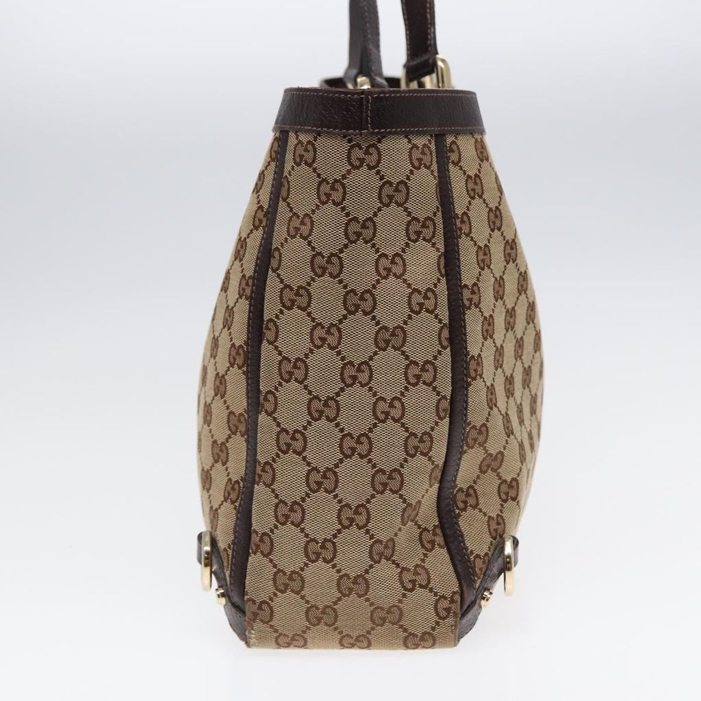 GUCCI GG Canvas Tote Bag Beige Gold 141472 hk1561