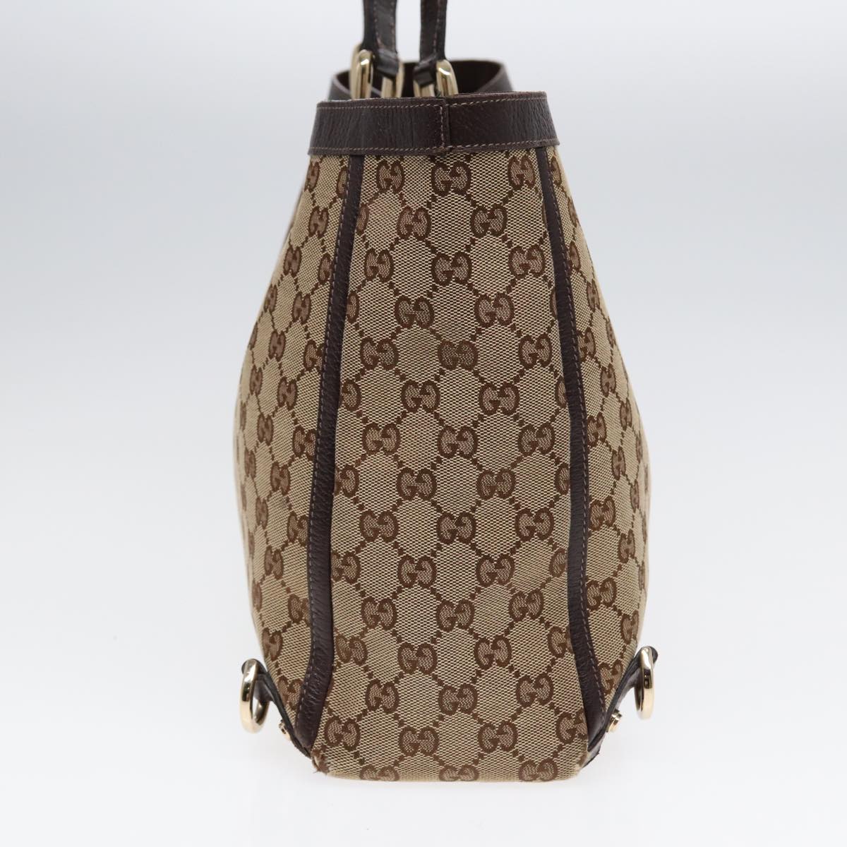 GUCCI GG Canvas Tote Bag Beige Gold 141472 hk1561