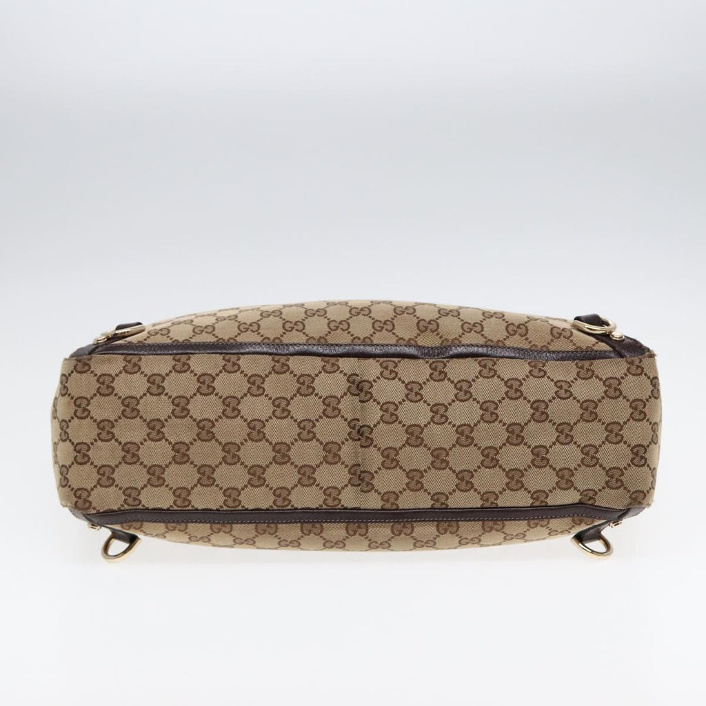 GUCCI GG Canvas Tote Bag Beige Gold 141472 hk1561