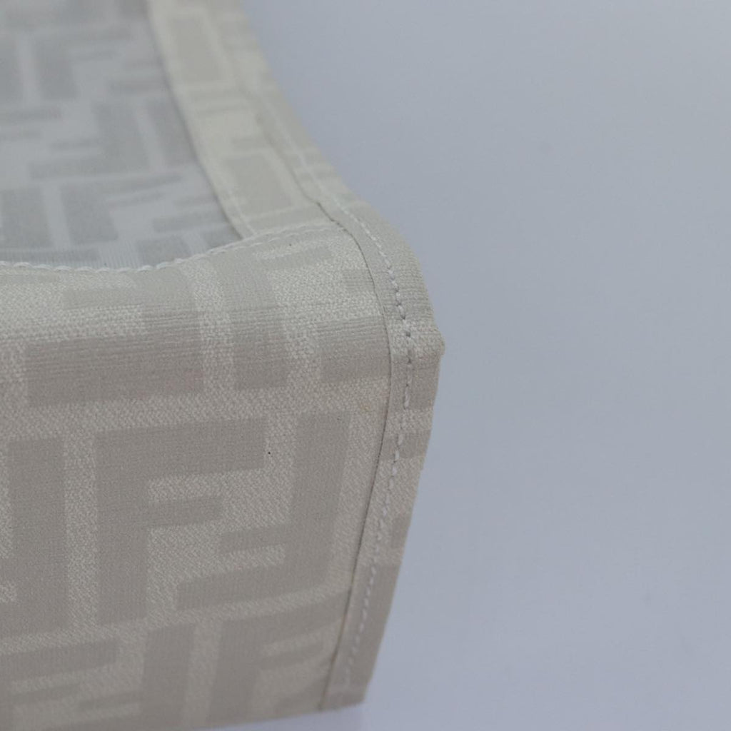 FENDI Tote Bag Nylon White Silver hk1586