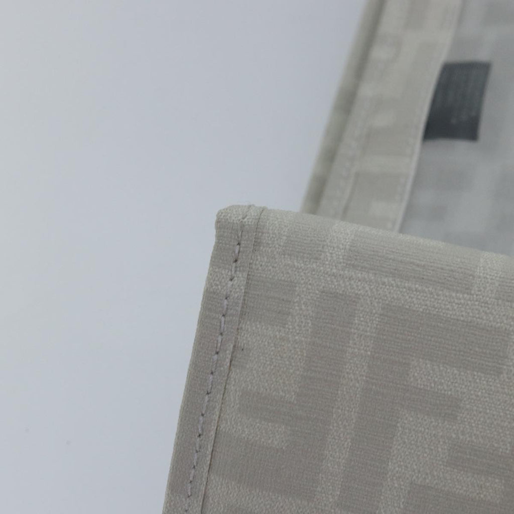 FENDI Tote Bag Nylon White Silver hk1586