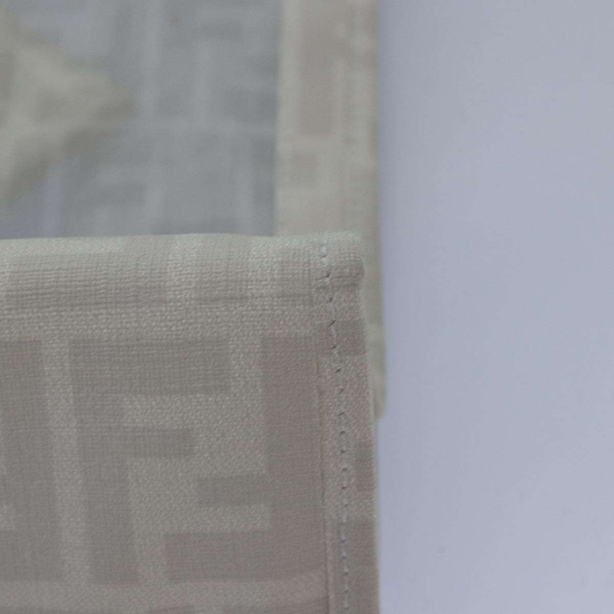 FENDI Tote Bag Nylon White Silver hk1586