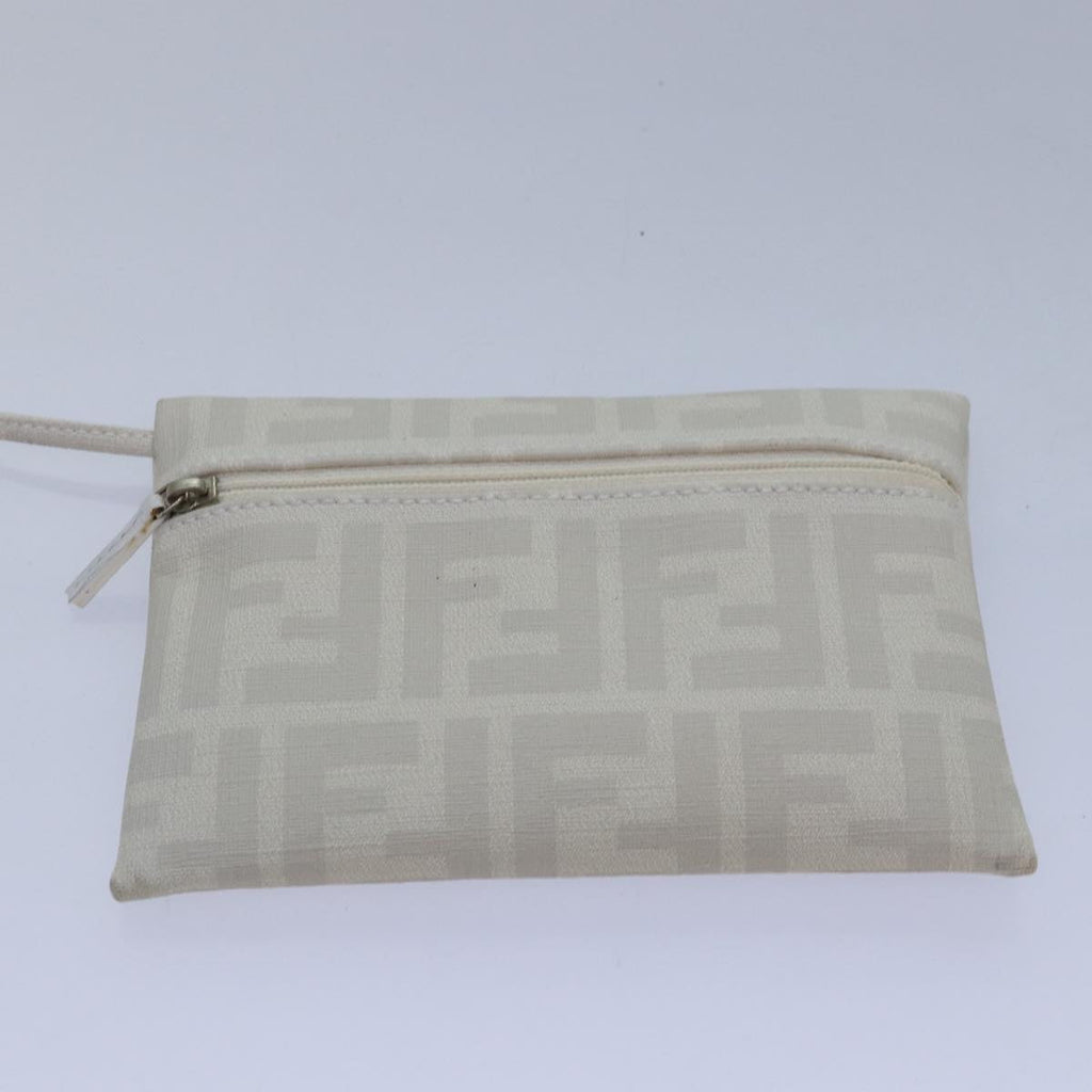 FENDI Tote Bag Nylon White Silver hk1586