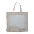 FENDI Tote Bag Nylon White Silver hk1586