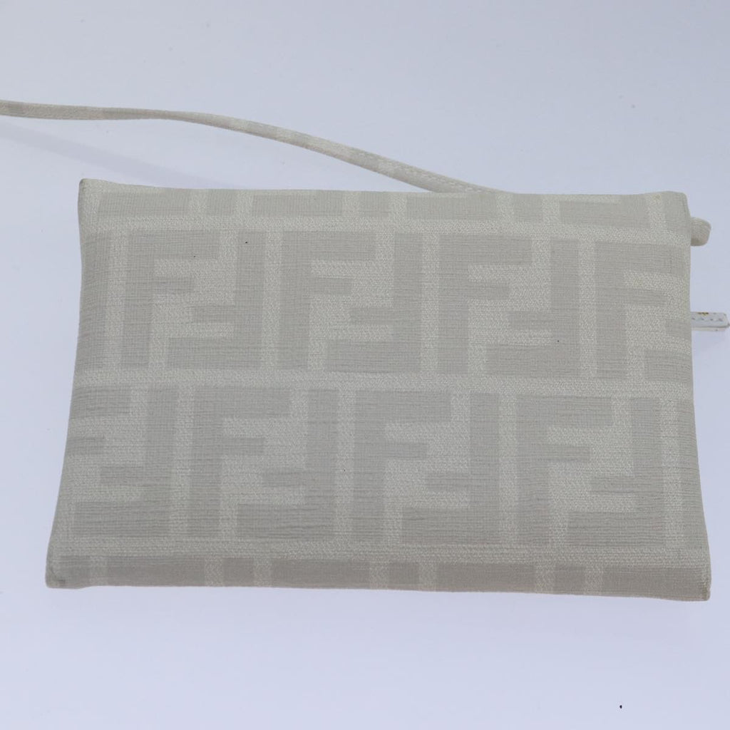 FENDI Tote Bag Nylon White Silver hk1586
