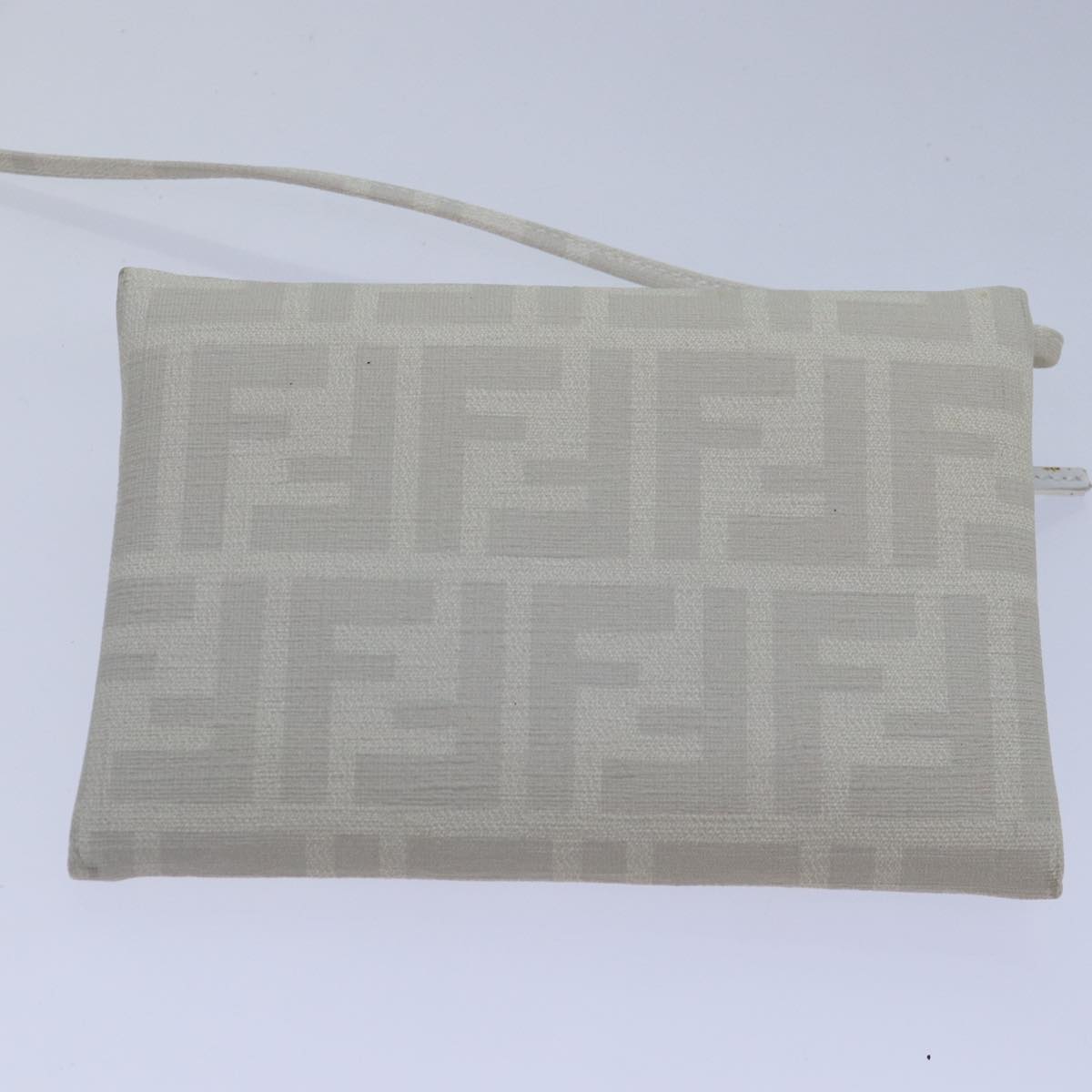 FENDI Tote Bag Nylon White Silver hk1586