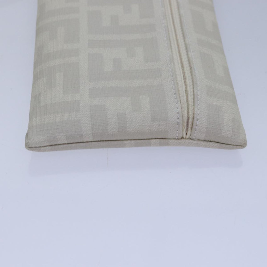 FENDI Tote Bag Nylon White Silver hk1586