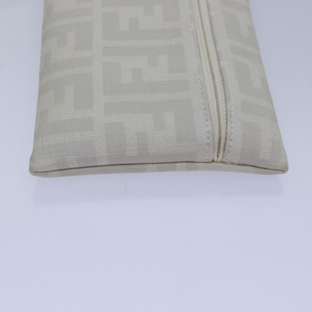 FENDI Tote Bag Nylon White Silver hk1586