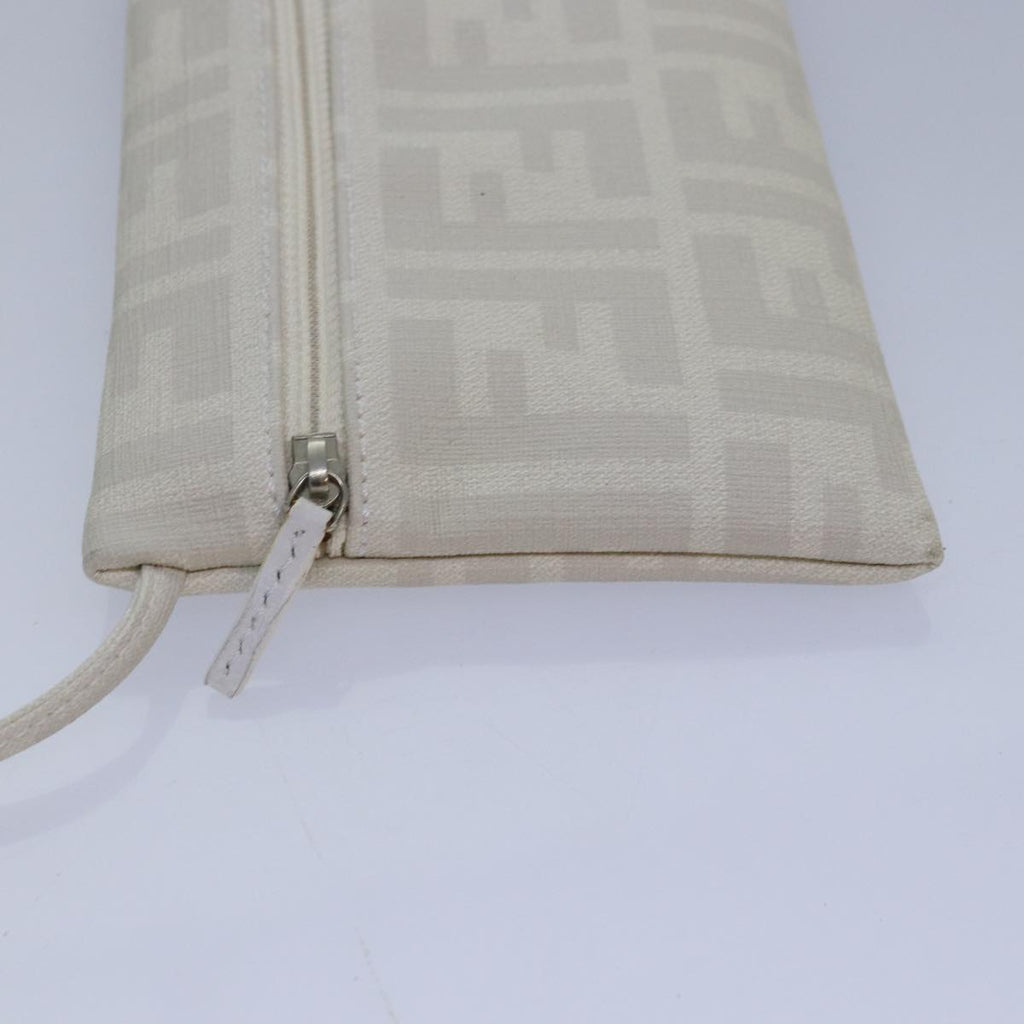FENDI Tote Bag Nylon White Silver hk1586
