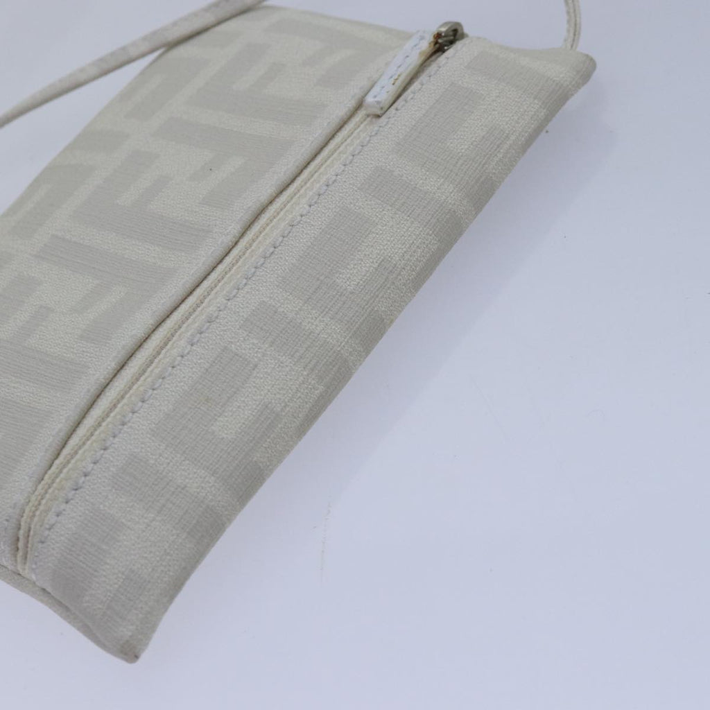 FENDI Tote Bag Nylon White Silver hk1586