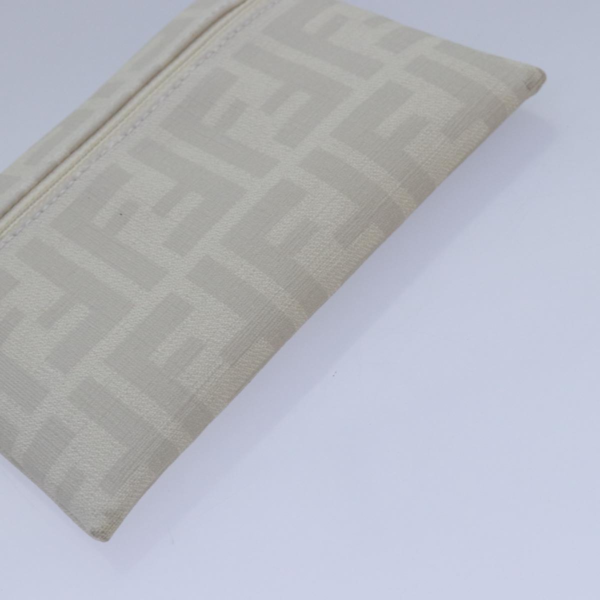 FENDI Tote Bag Nylon White Silver hk1586