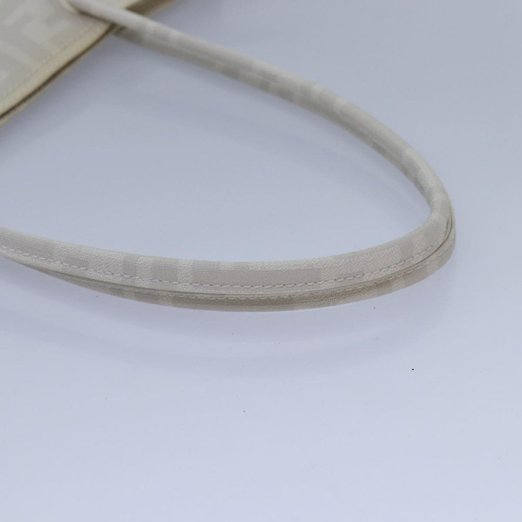 FENDI Tote Bag Nylon White Silver hk1586