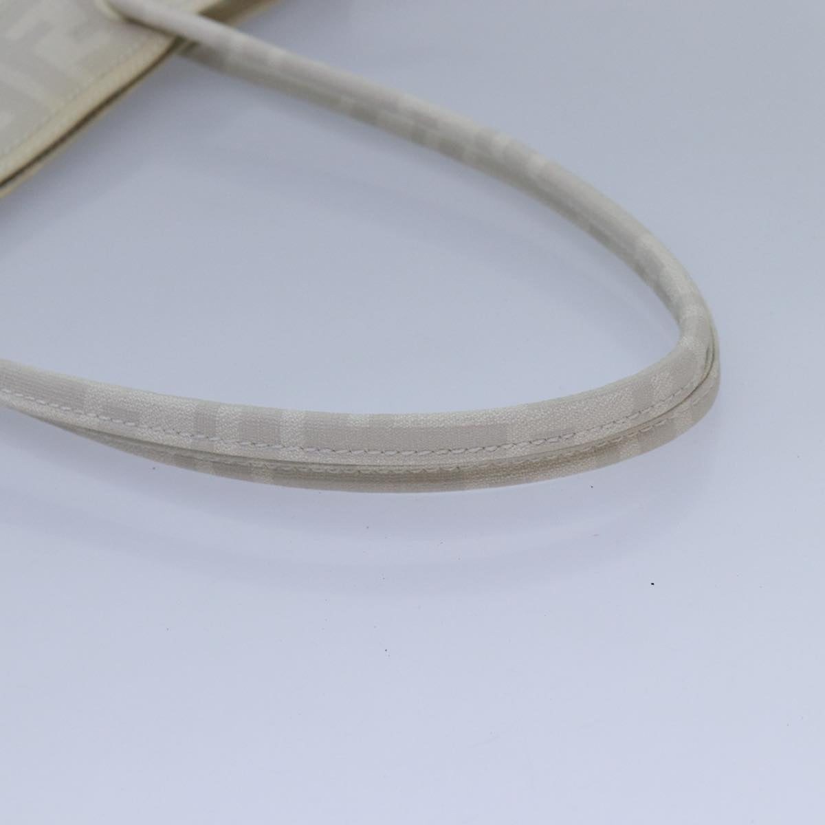 FENDI Tote Bag Nylon White Silver hk1586