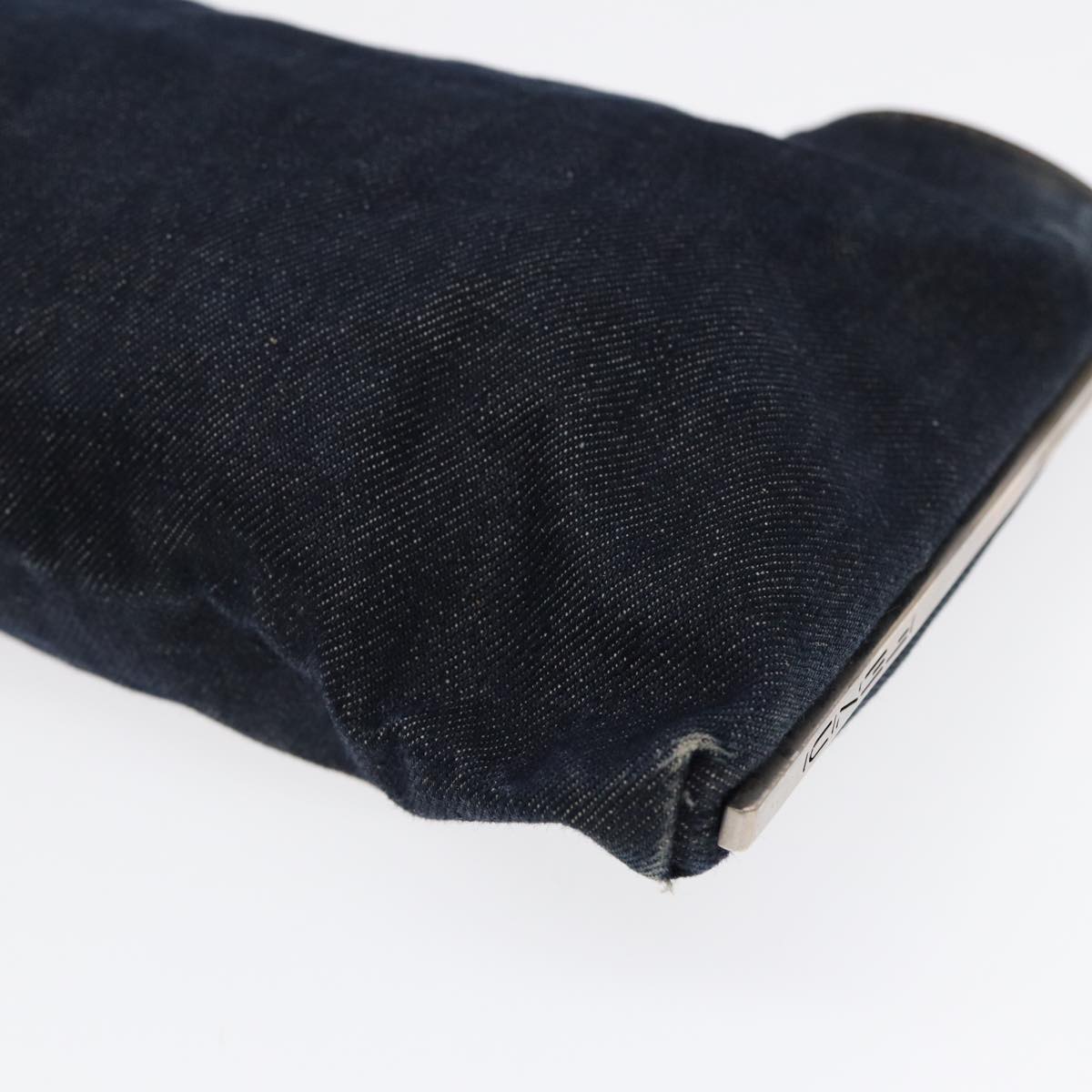 FENDI Shoulder Bag Denim Navy Silver hk1587