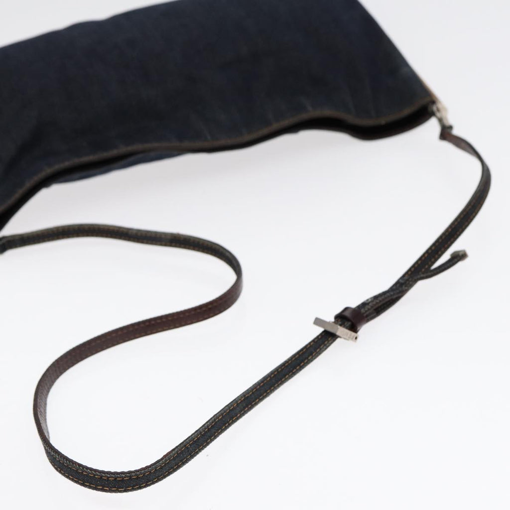 FENDI Shoulder Bag Denim Navy Silver hk1587