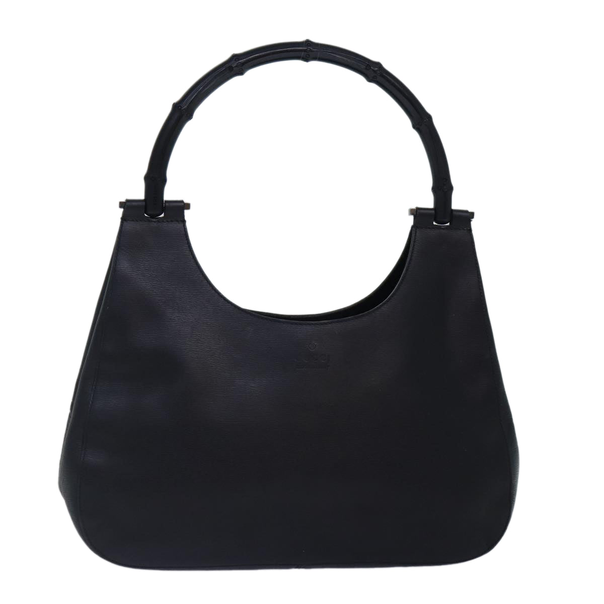 GUCCI Bamboo Shoulder Bag Leather Black Silver 001 3739 3444 hk1629