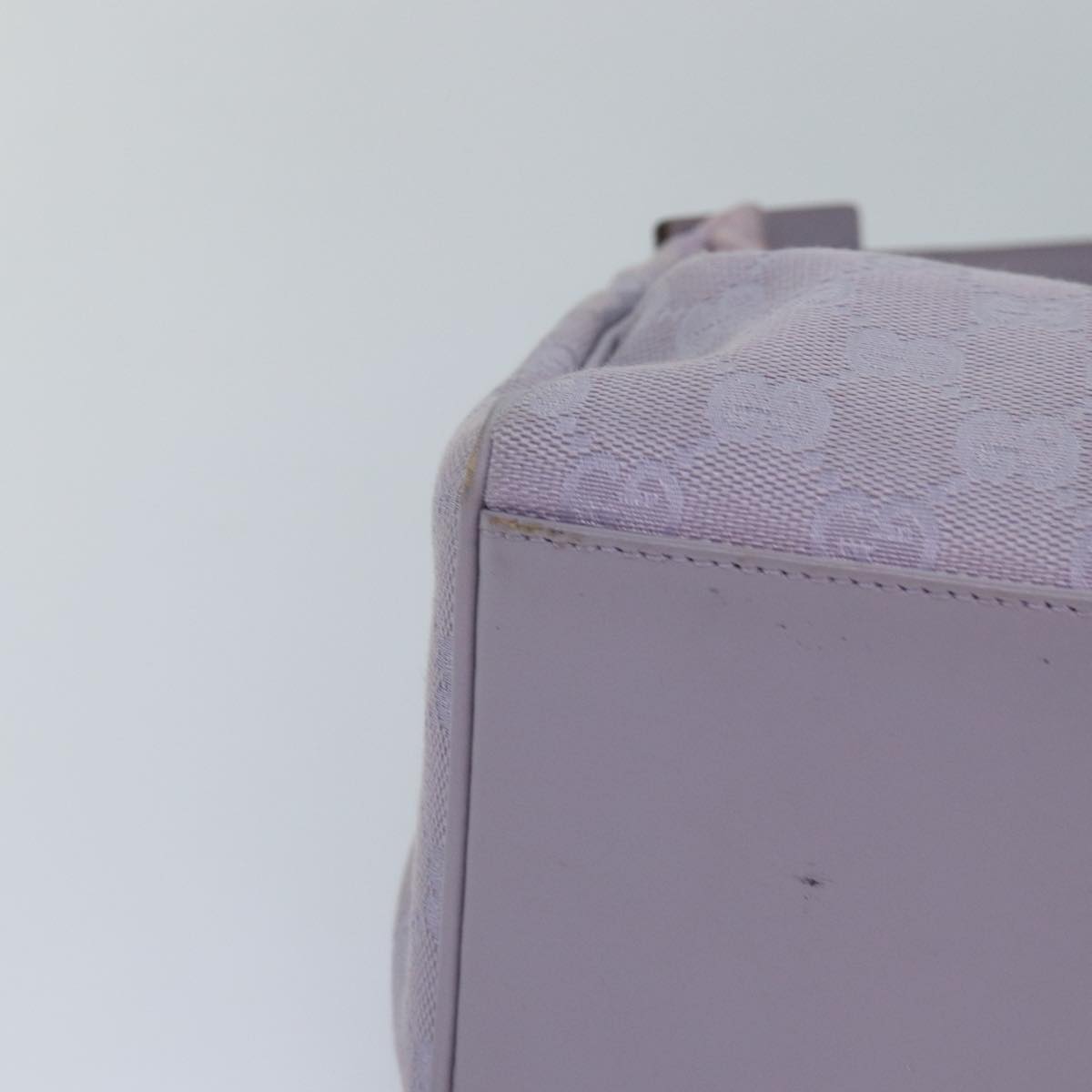 GUCCI GG Canvas Shoulder Bag Purple Gold 92699 hk1631