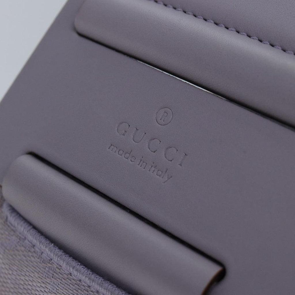 GUCCI GG Canvas Shoulder Bag Purple Gold 92699 hk1631