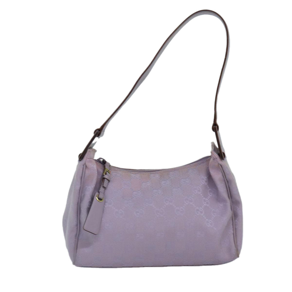 GUCCI GG Canvas Shoulder Bag Purple Gold 92699 hk1631