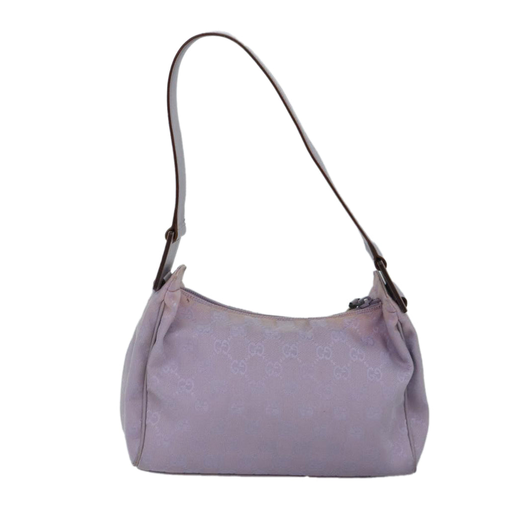 GUCCI GG Canvas Shoulder Bag Purple Gold 92699 hk1631