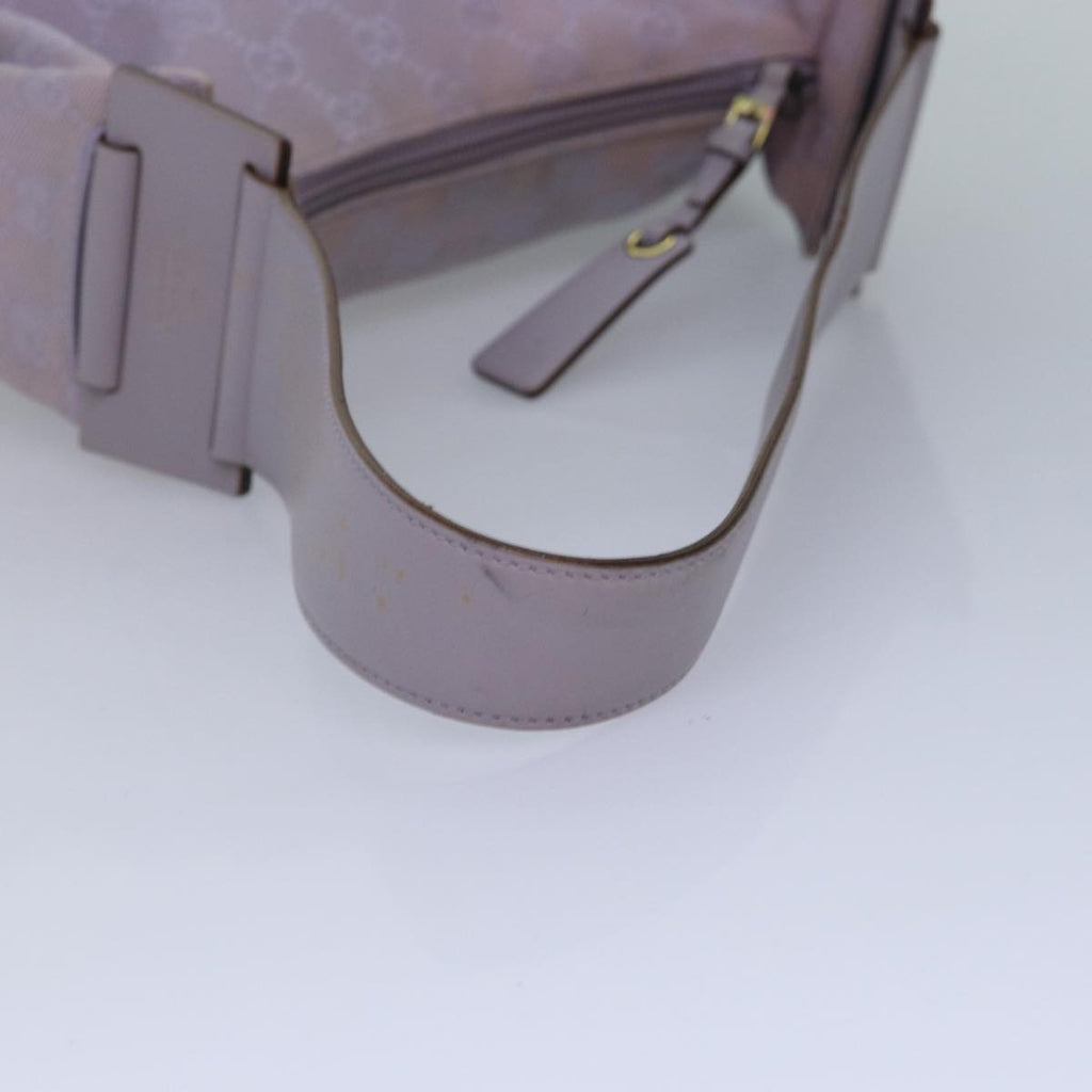 GUCCI GG Canvas Shoulder Bag Purple Gold 92699 hk1631