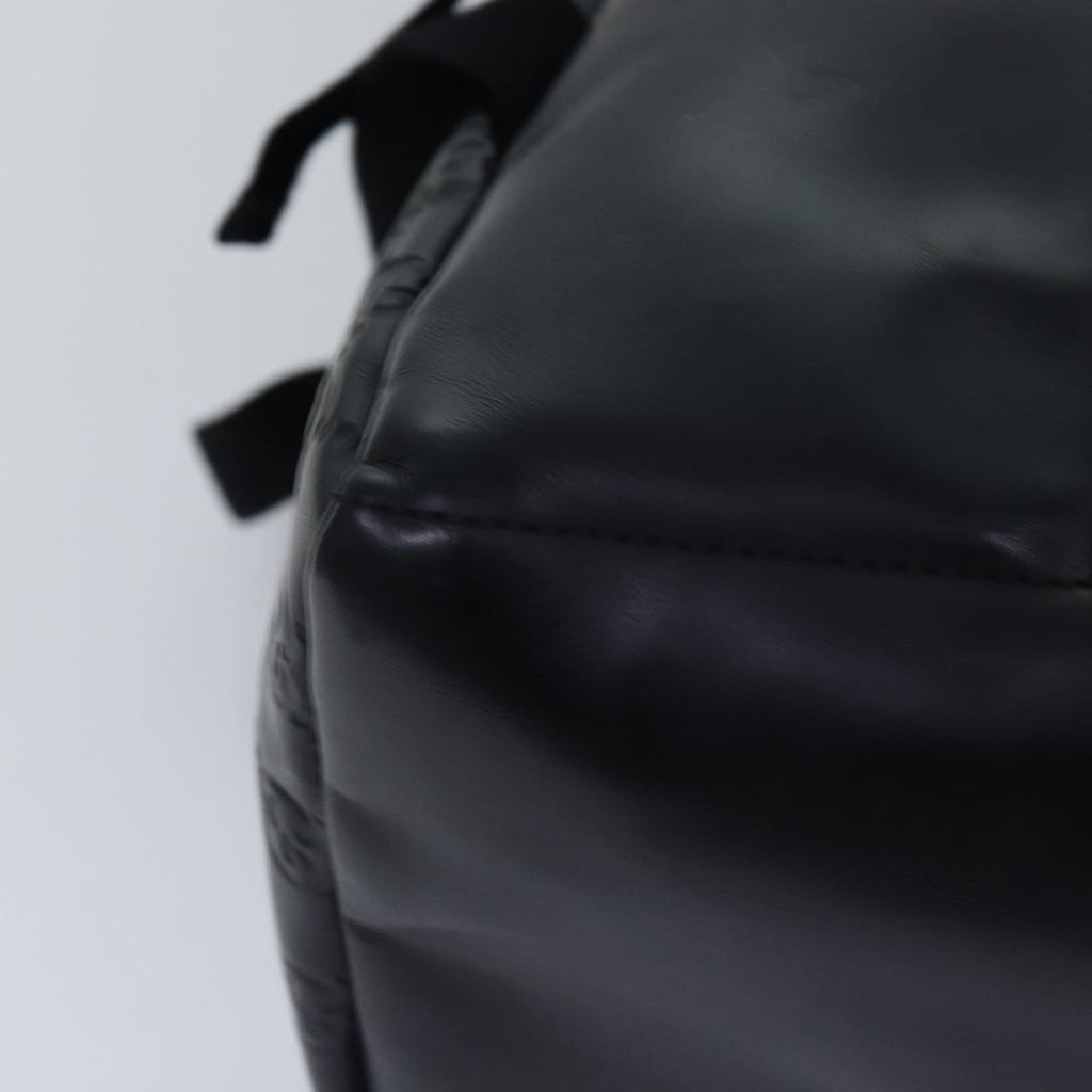 GUCCI GG Canvas Backpack Leather Guccissima Black Silver 268184 hk1636