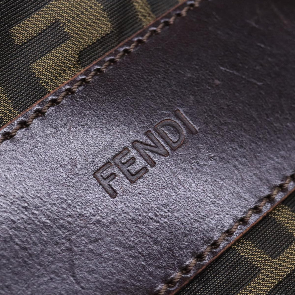 FENDI Zucca Canvas Boston Bag Brown hk1658