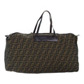 FENDI Zucca Canvas Boston Bag Brown hk1658