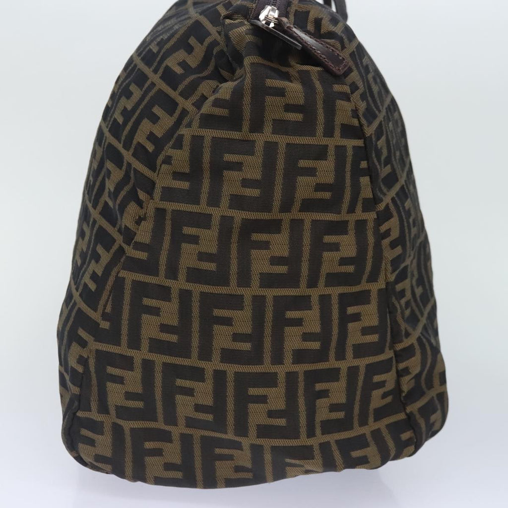 FENDI Zucca Canvas Boston Bag Brown hk1658