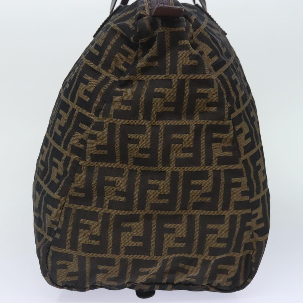 FENDI Zucca Canvas Boston Bag Brown hk1658