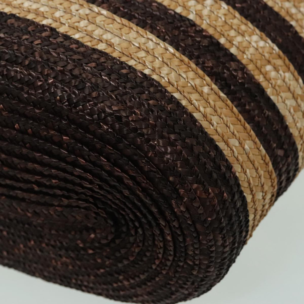 FENDI Pecan Hand Bag straw Beige Brown 8BH240 hk1660