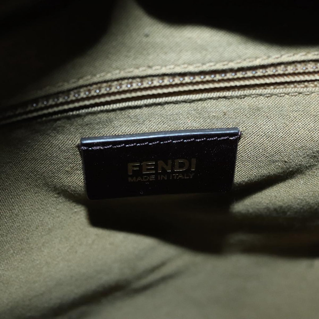 FENDI Pecan Hand Bag straw Beige Brown 8BH240 hk1660