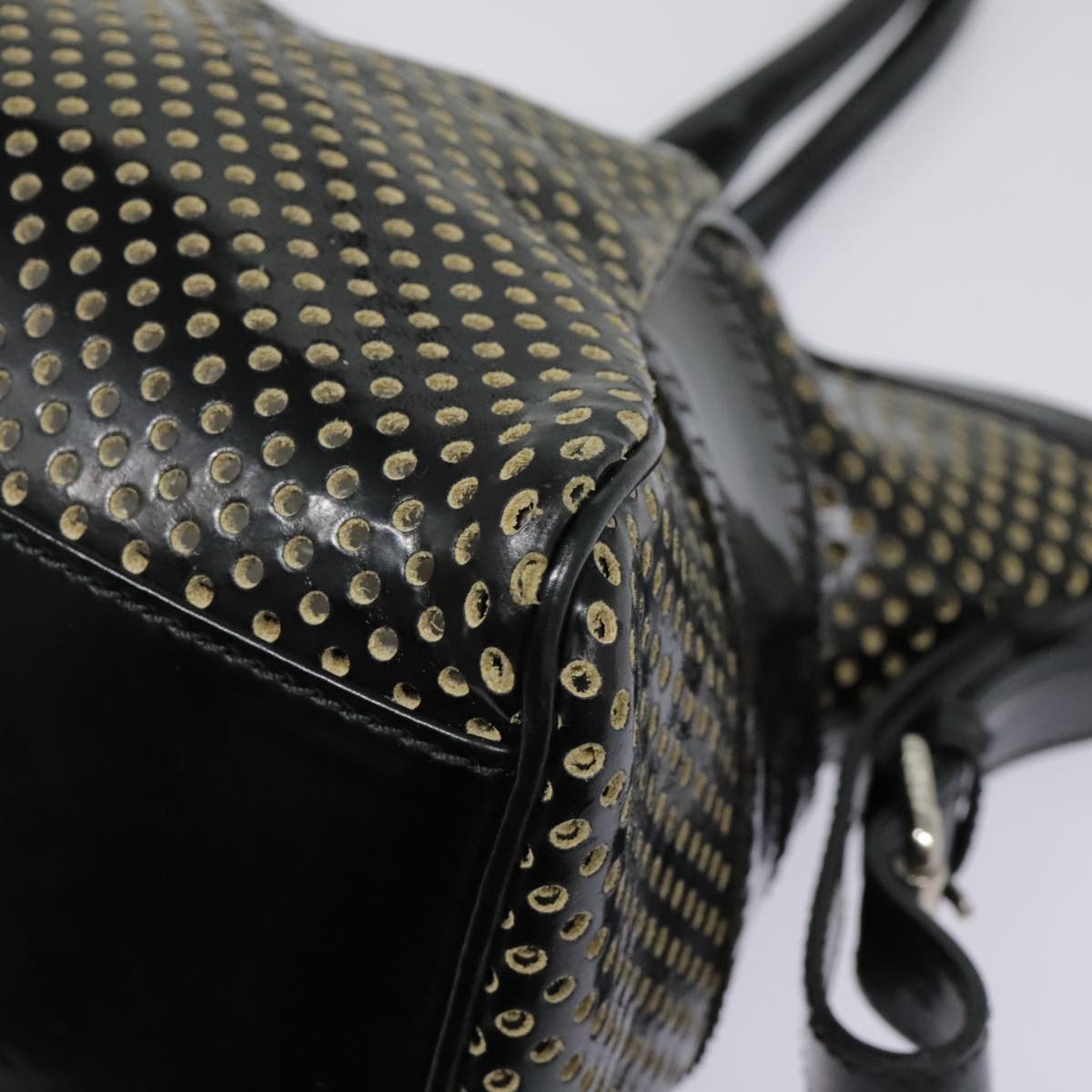 FENDI Hand Bag Enamel Black 8BN157 hk1661