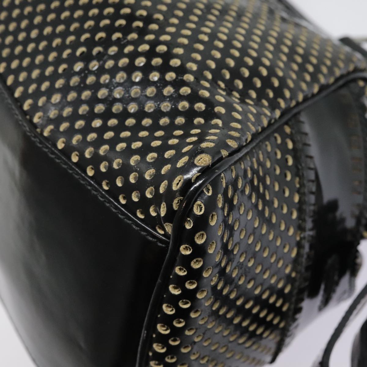 FENDI Hand Bag Enamel Black 8BN157 hk1661