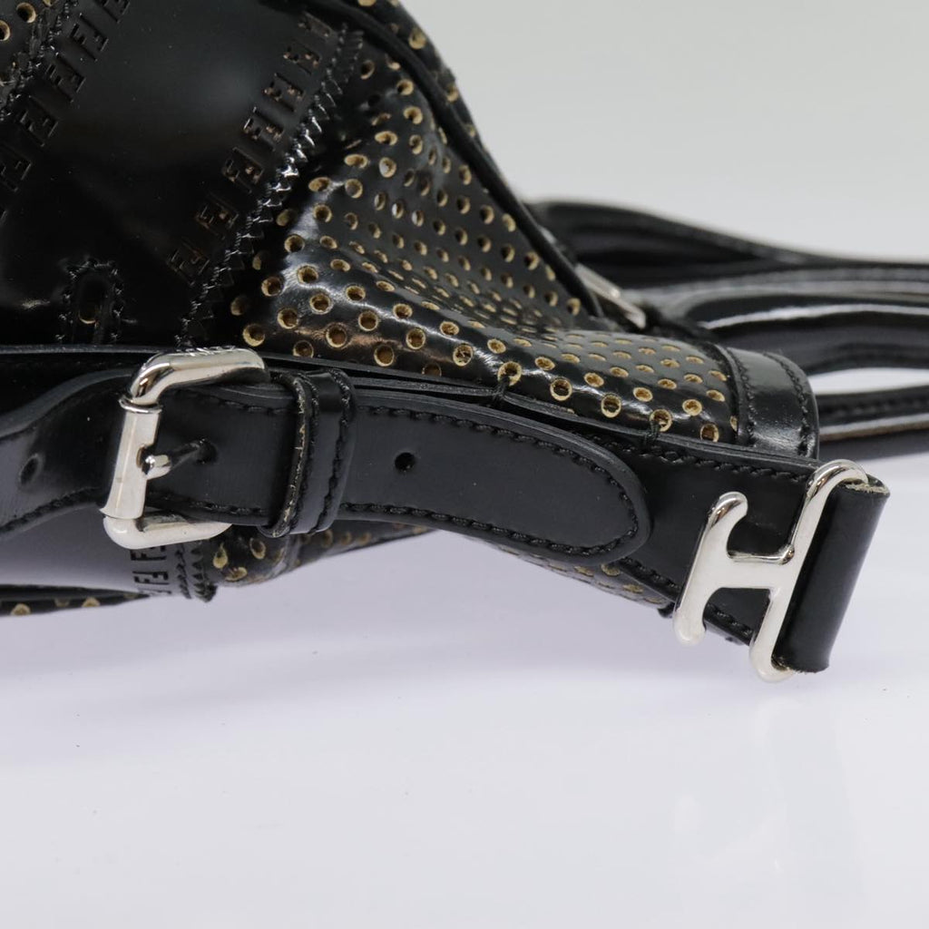 FENDI Hand Bag Enamel Black 8BN157 hk1661