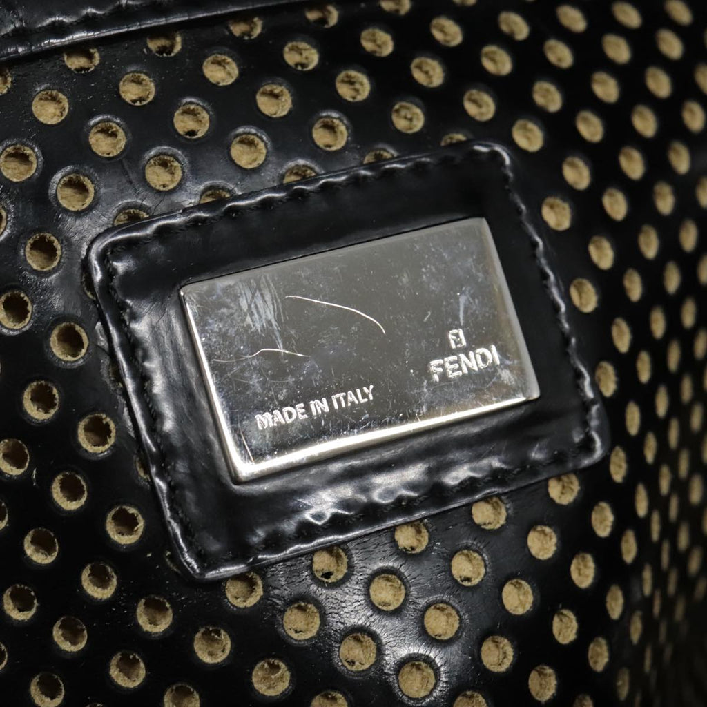 FENDI Hand Bag Enamel Black 8BN157 hk1661