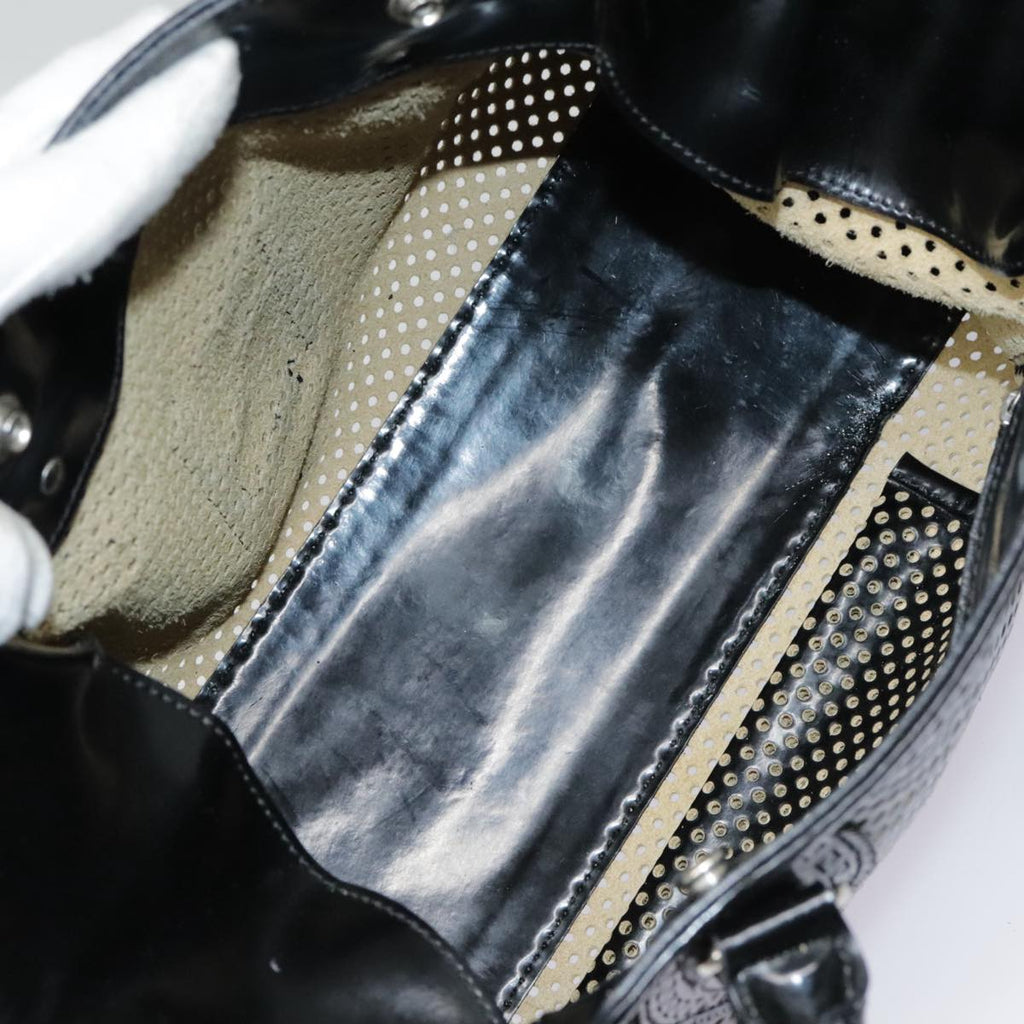 FENDI Hand Bag Enamel Black 8BN157 hk1661