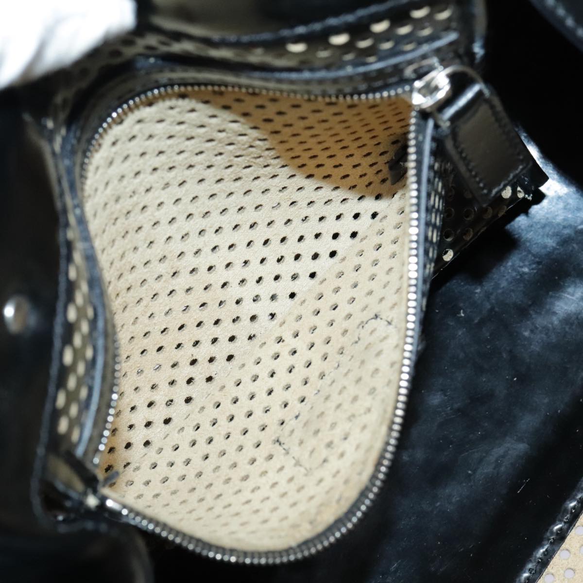 FENDI Hand Bag Enamel Black 8BN157 hk1661