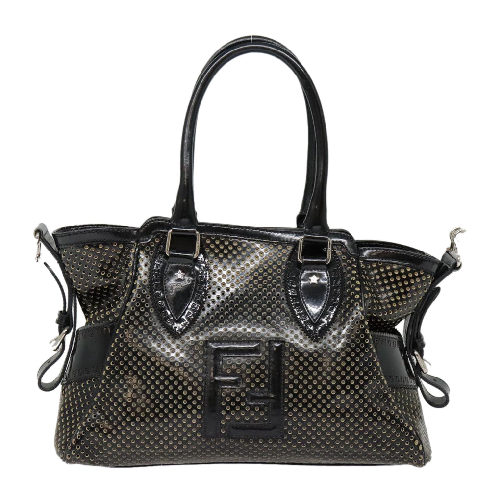 FENDI Hand Bag Enamel Black 8BN157 hk1661
