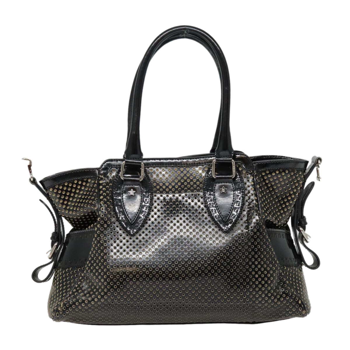 FENDI Hand Bag Enamel Black 8BN157 hk1661