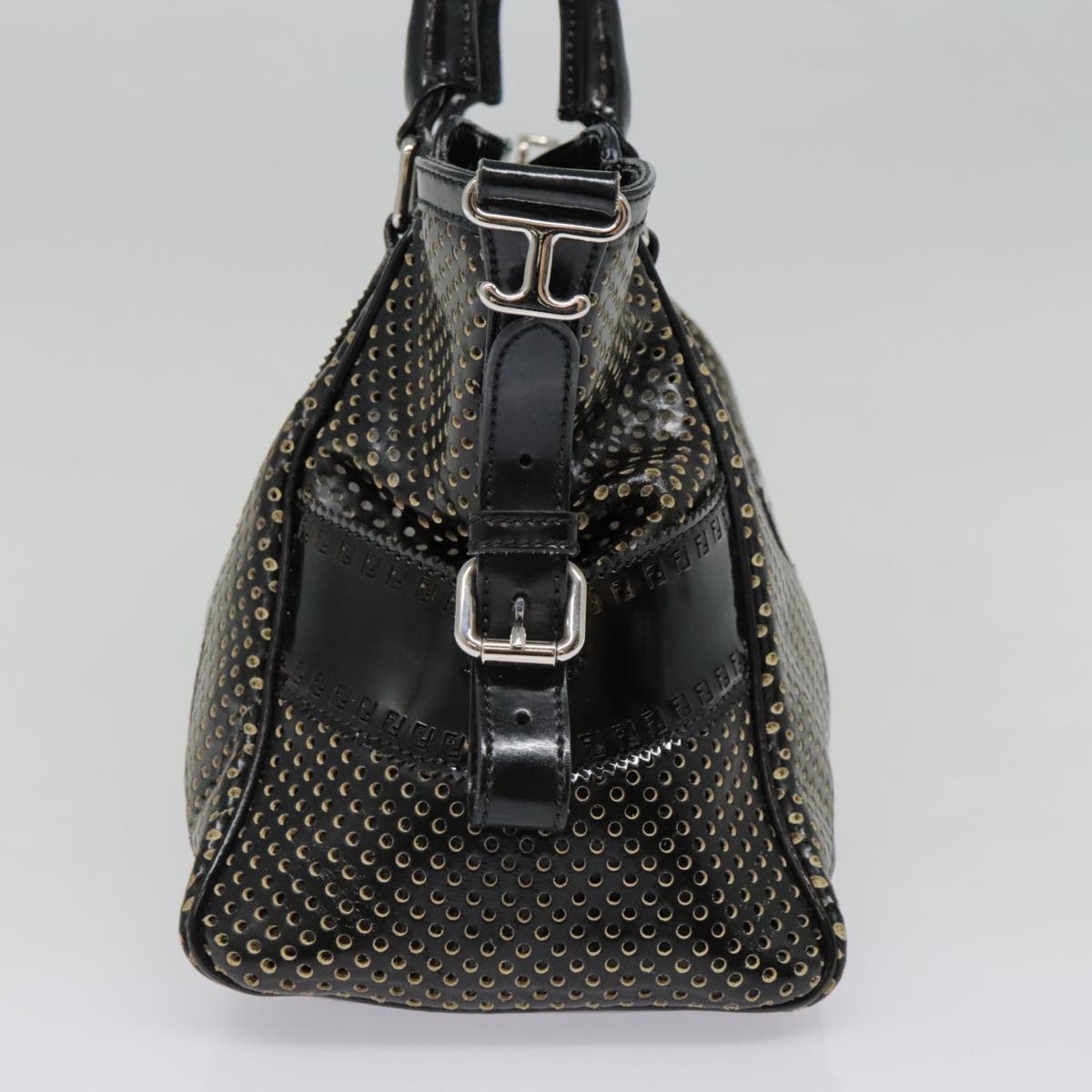 FENDI Hand Bag Enamel Black 8BN157 hk1661